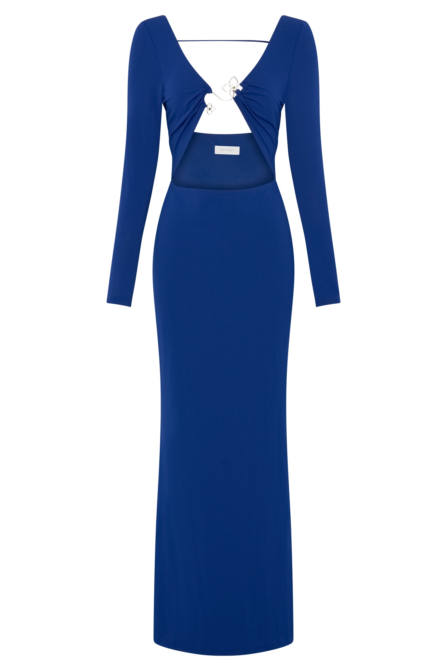 Mehlika Cut Out Maxi Dress With Hardware - Persian Blue
