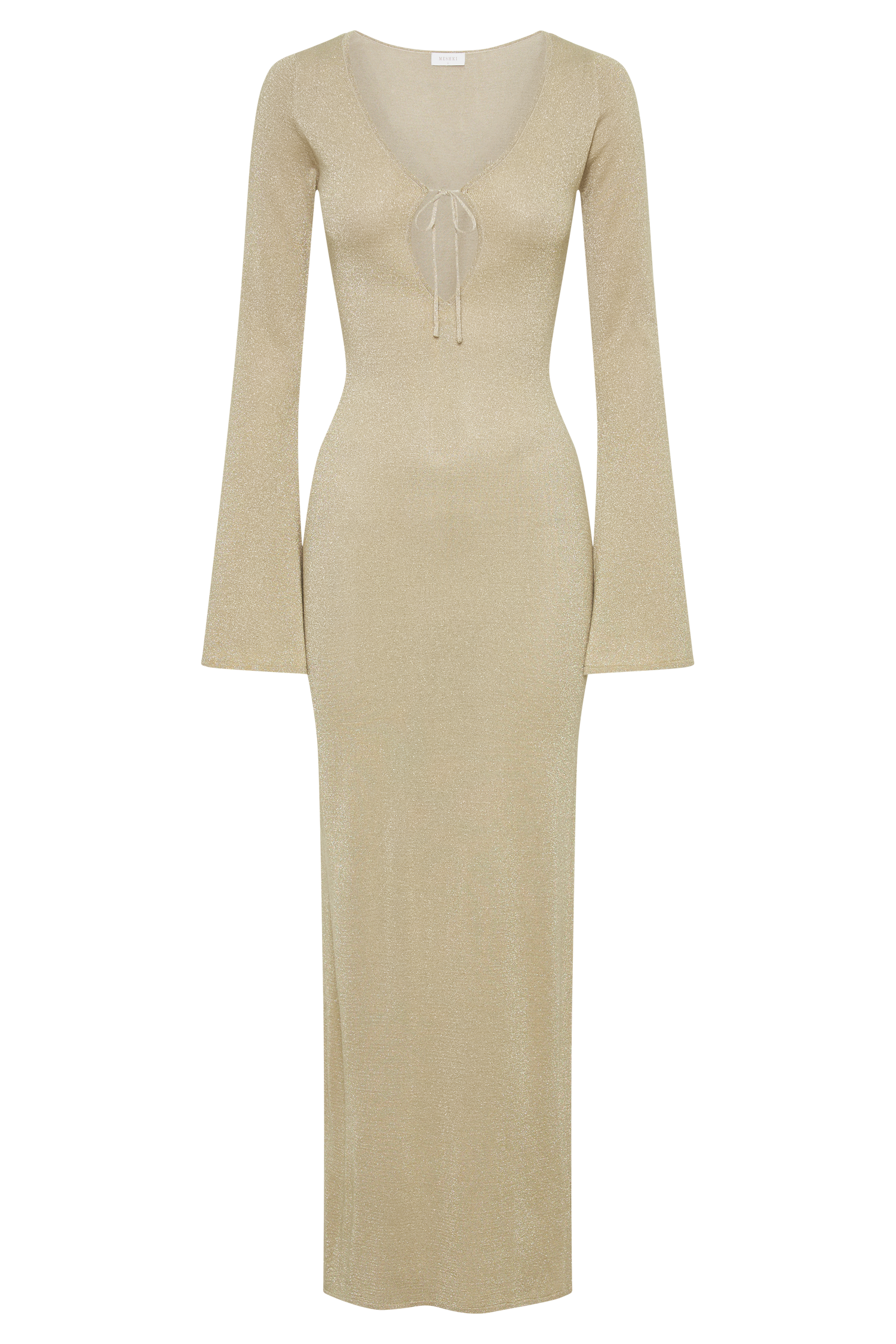 Kamila Long Sleeve Midi Dress - Gold