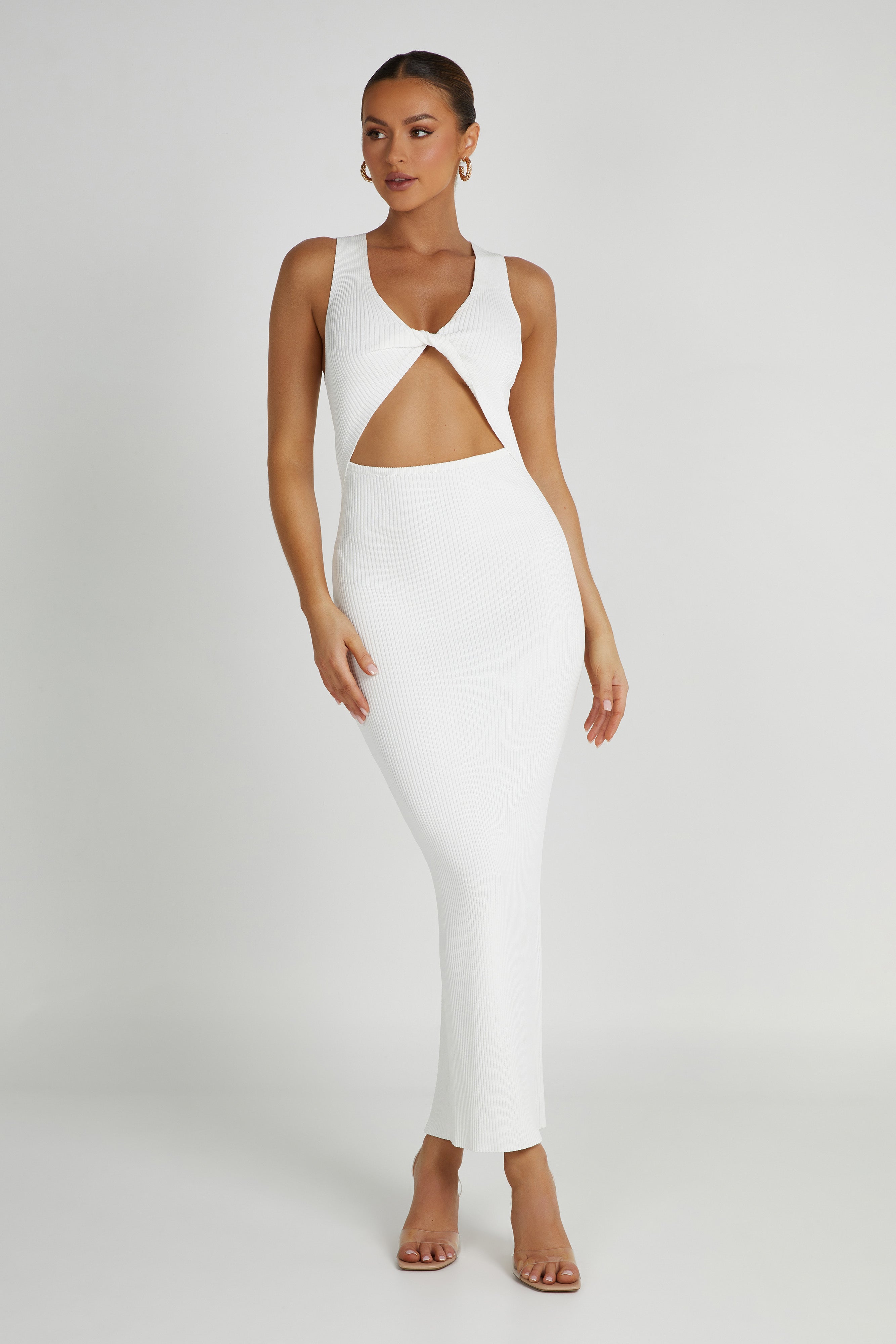 Kaesha Knit Maxi Dress - White