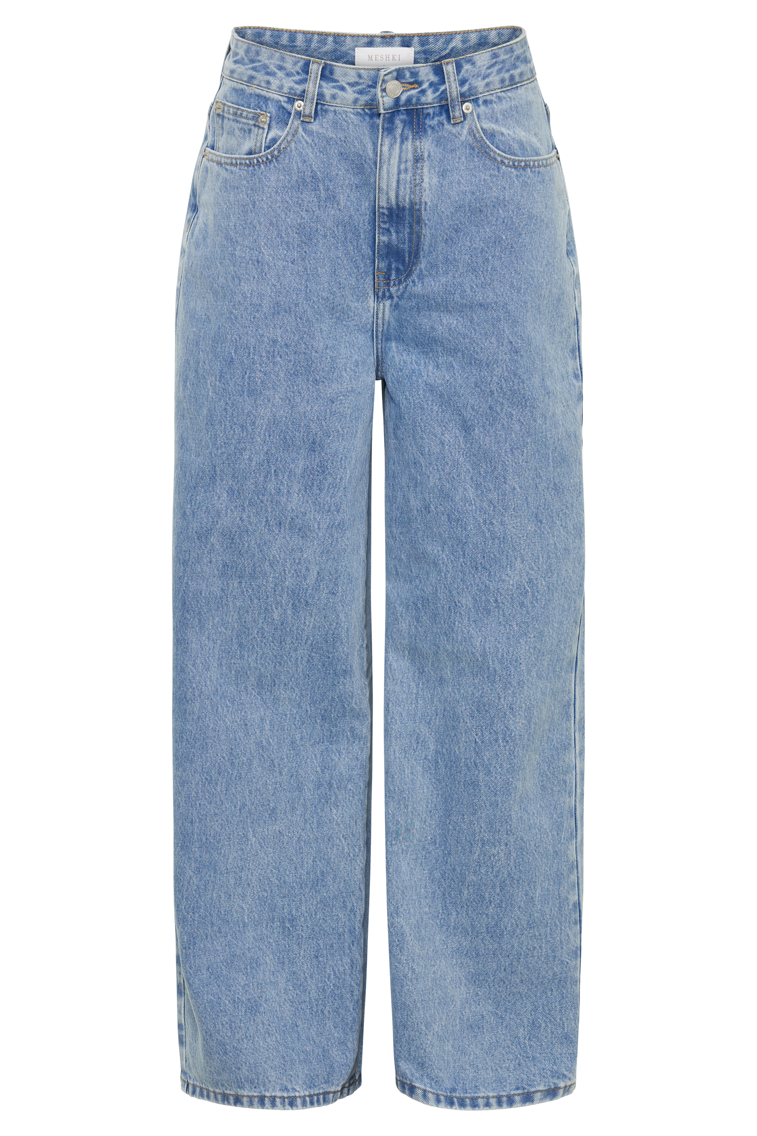 Raven Baggy Jeans - Mid Blue Wash