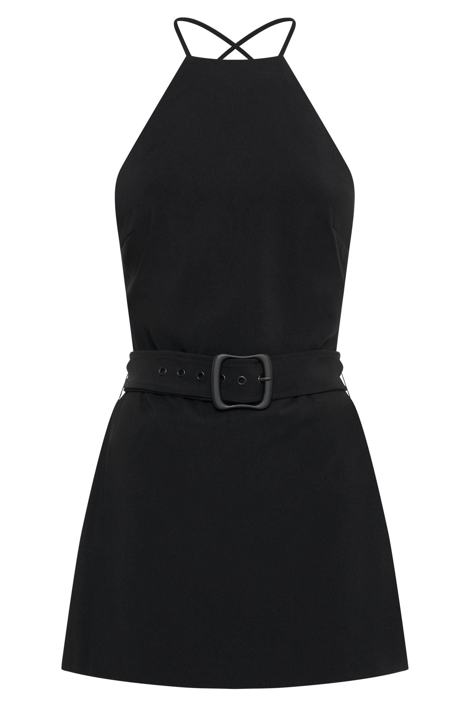 Diana Suiting Mini Dress - Black