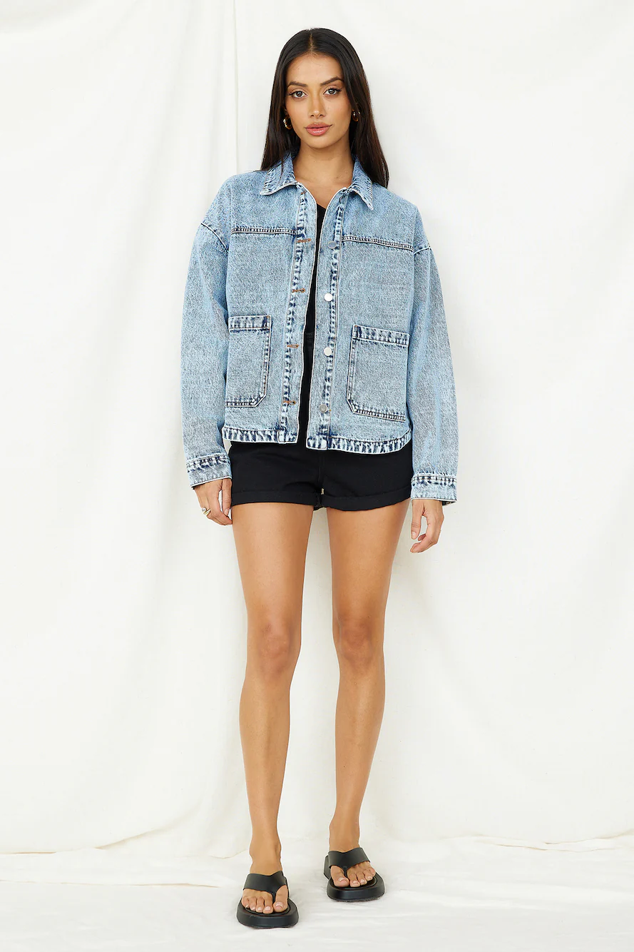 Sweet Victory Denim Jacket Blue