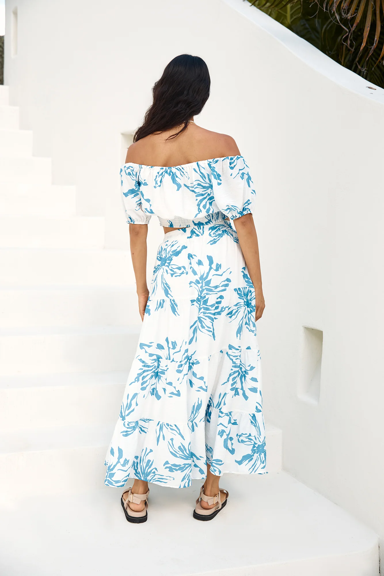 Island Whisper Maxi Skirt Blue