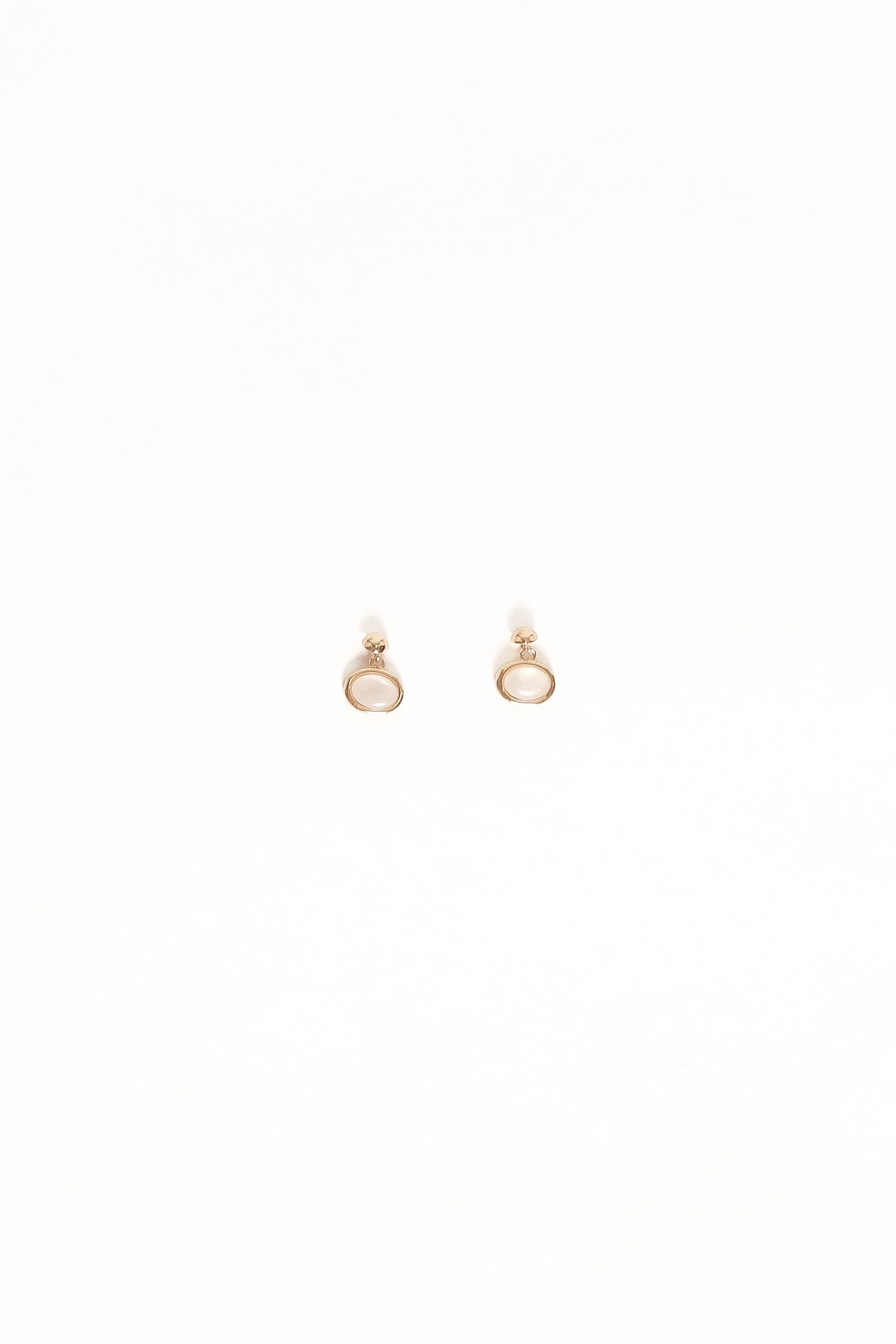 Alina Earrings - Gold/White