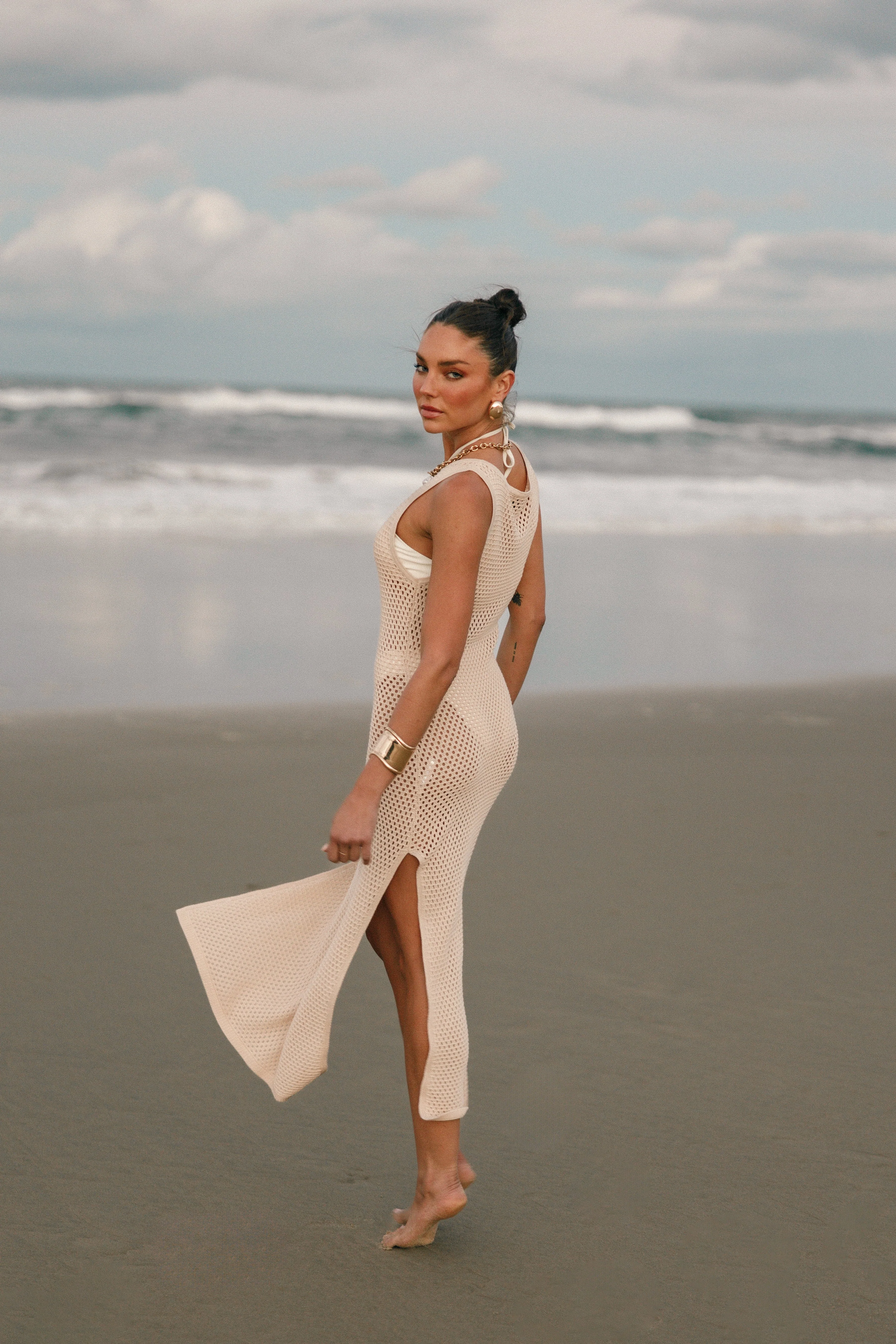 Shamine Midi Dress - Sand