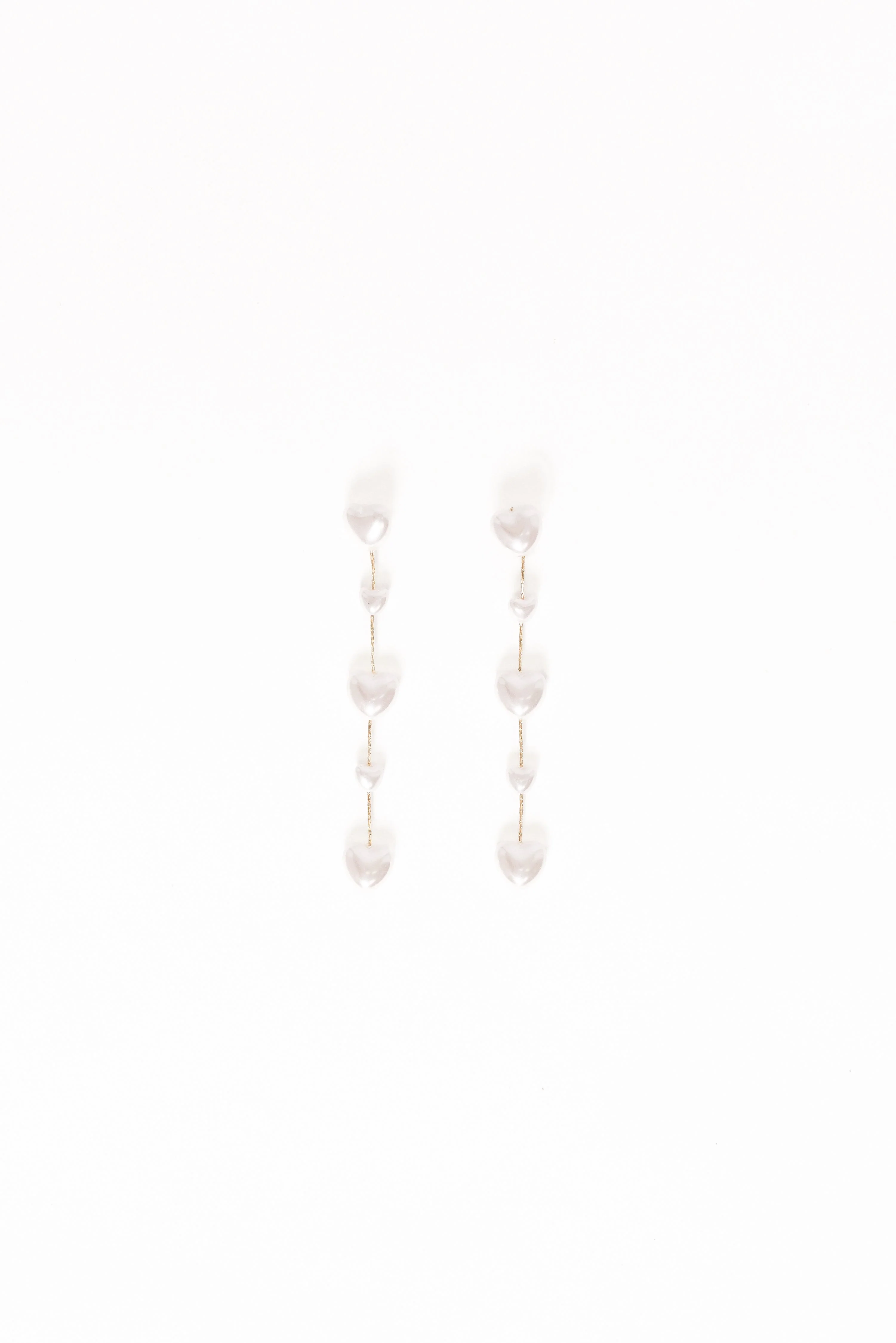 Lilianna Heart Earrings - Pearl