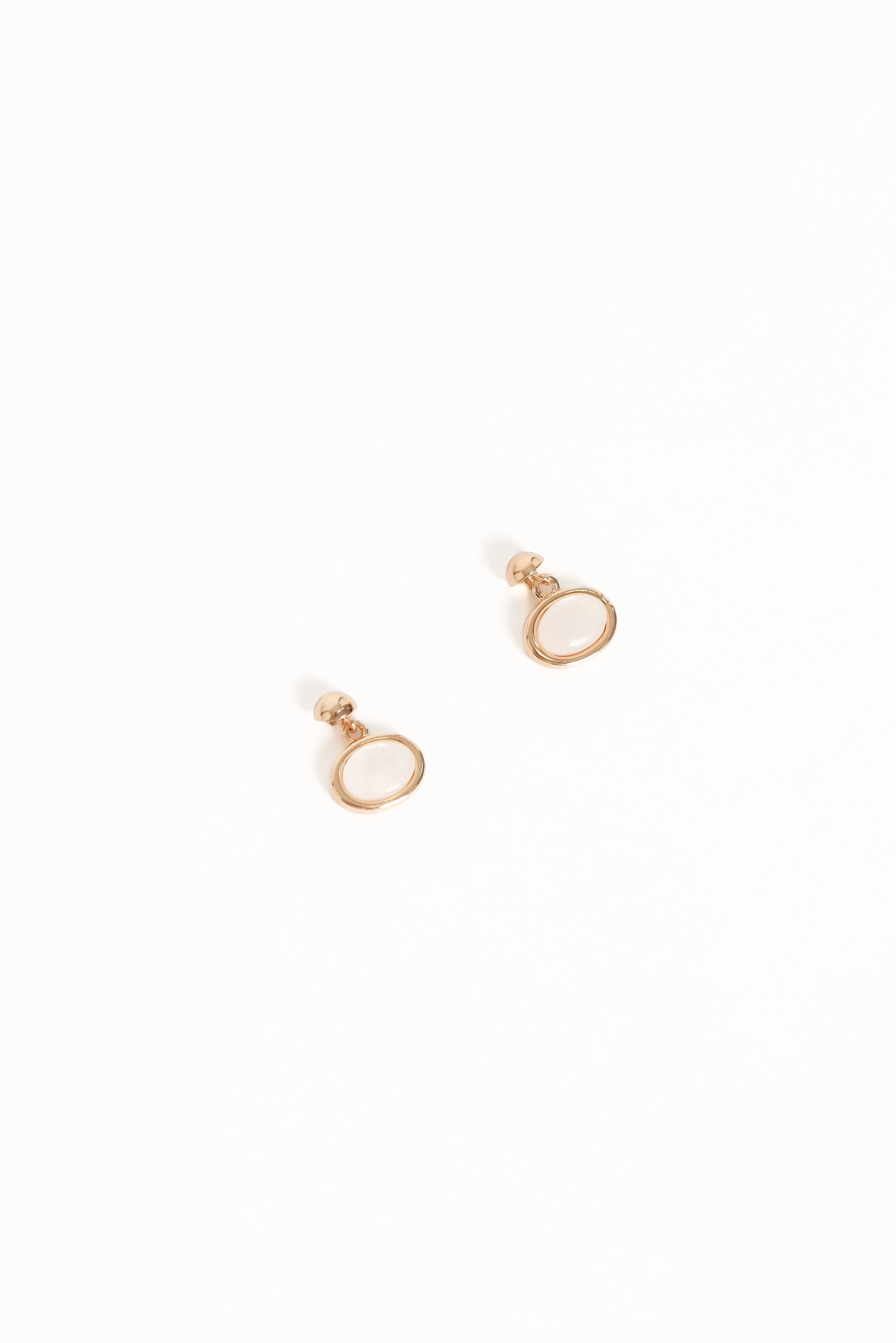 Alina Earrings - Gold/White
