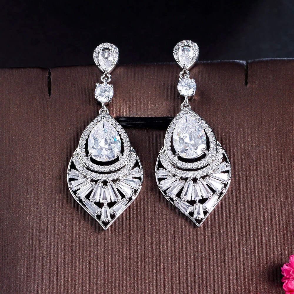 Celestia Crystal Drop Earrings