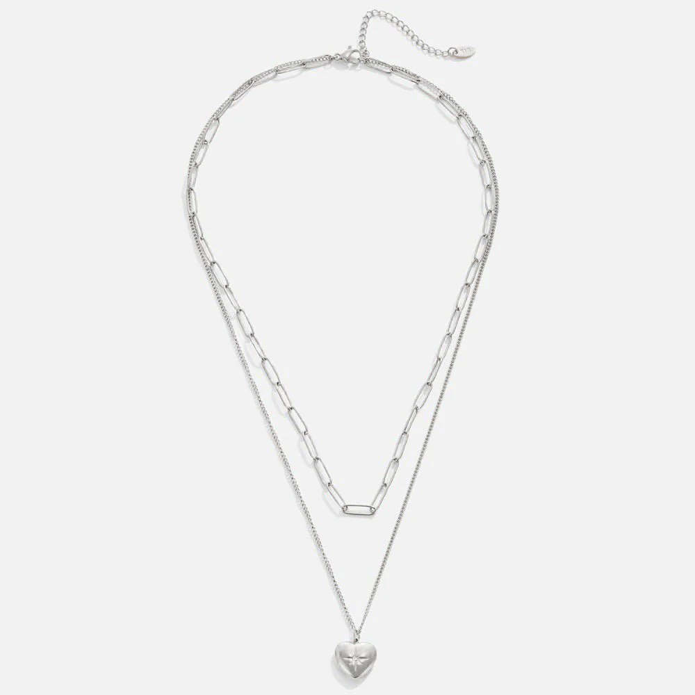 Heart & Paperclip Necklace