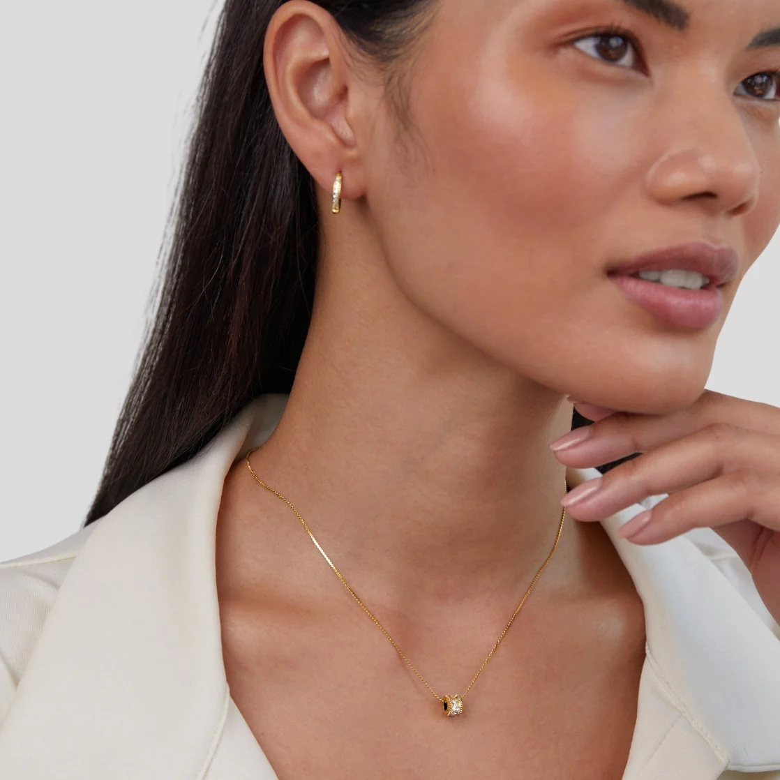 Gigi Crystal 18K Gold Necklace