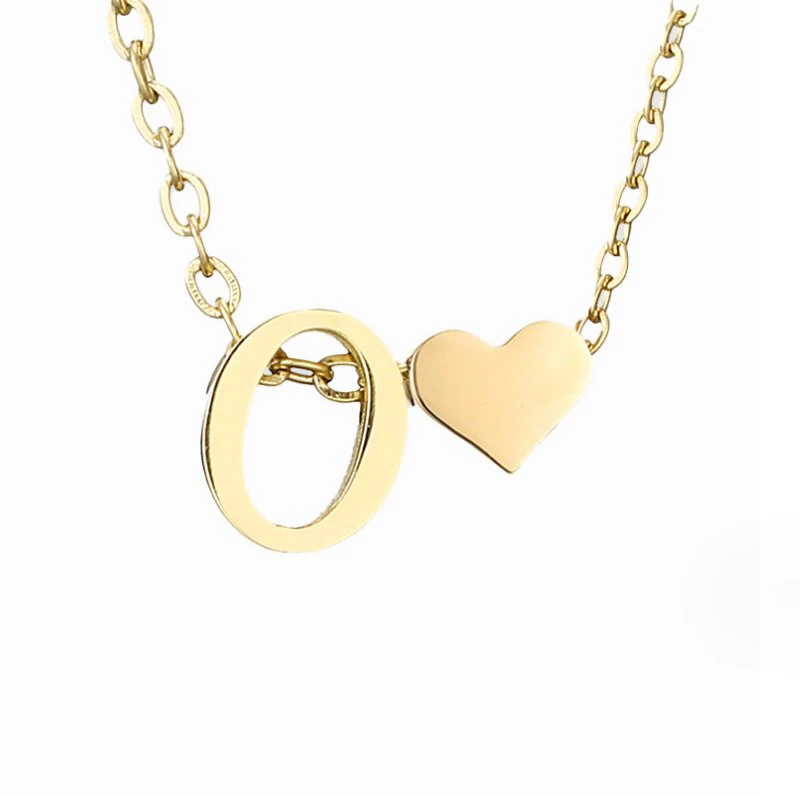 Forever Love & Letter Gold Necklace