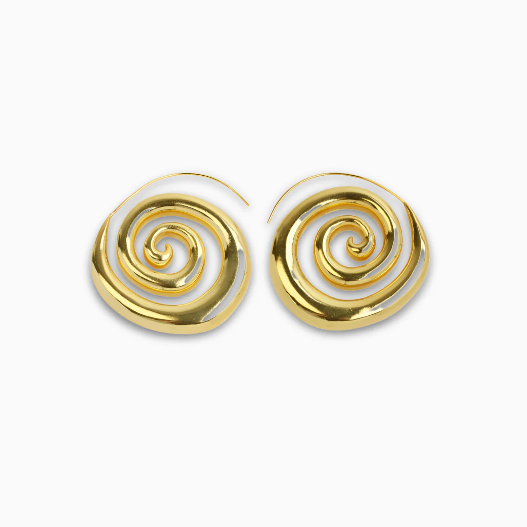 Luma Spiral Statement Earrings