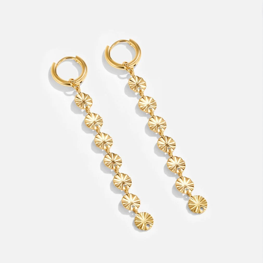 Amari 18K Gold Disc Earrings