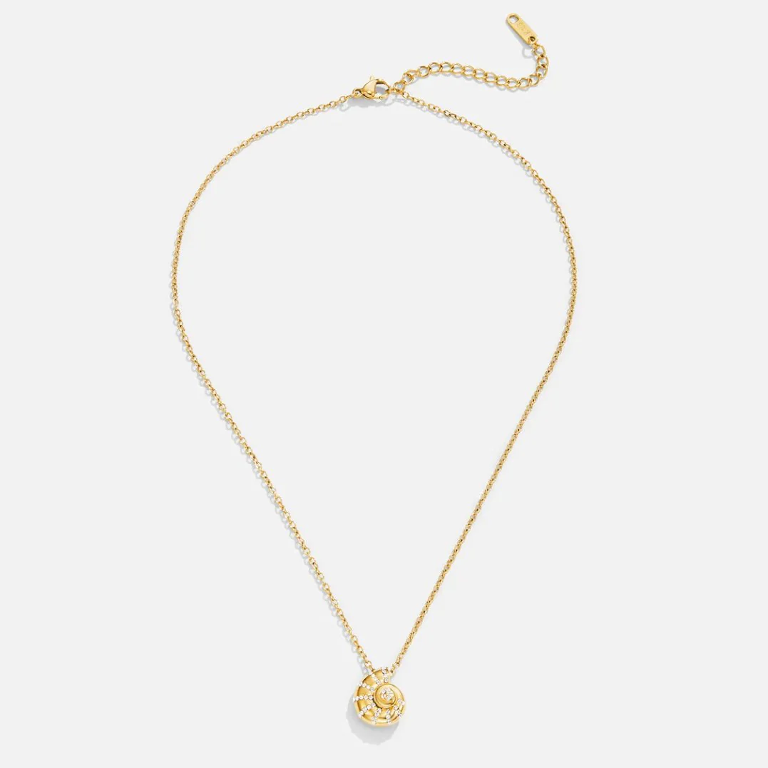 Luca Crystal Seashell Pendant Necklace