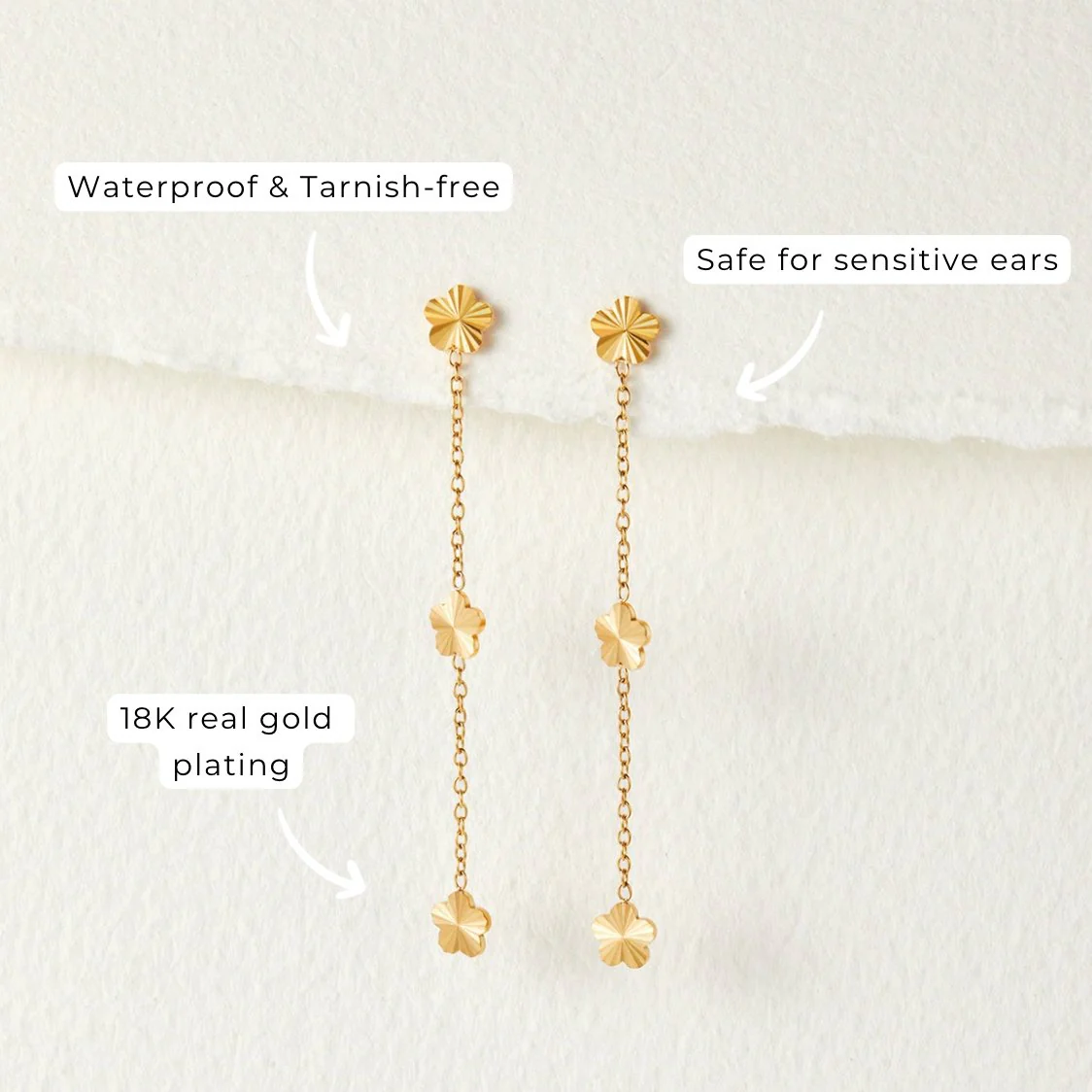 Flower Power Petal Drop Earrings