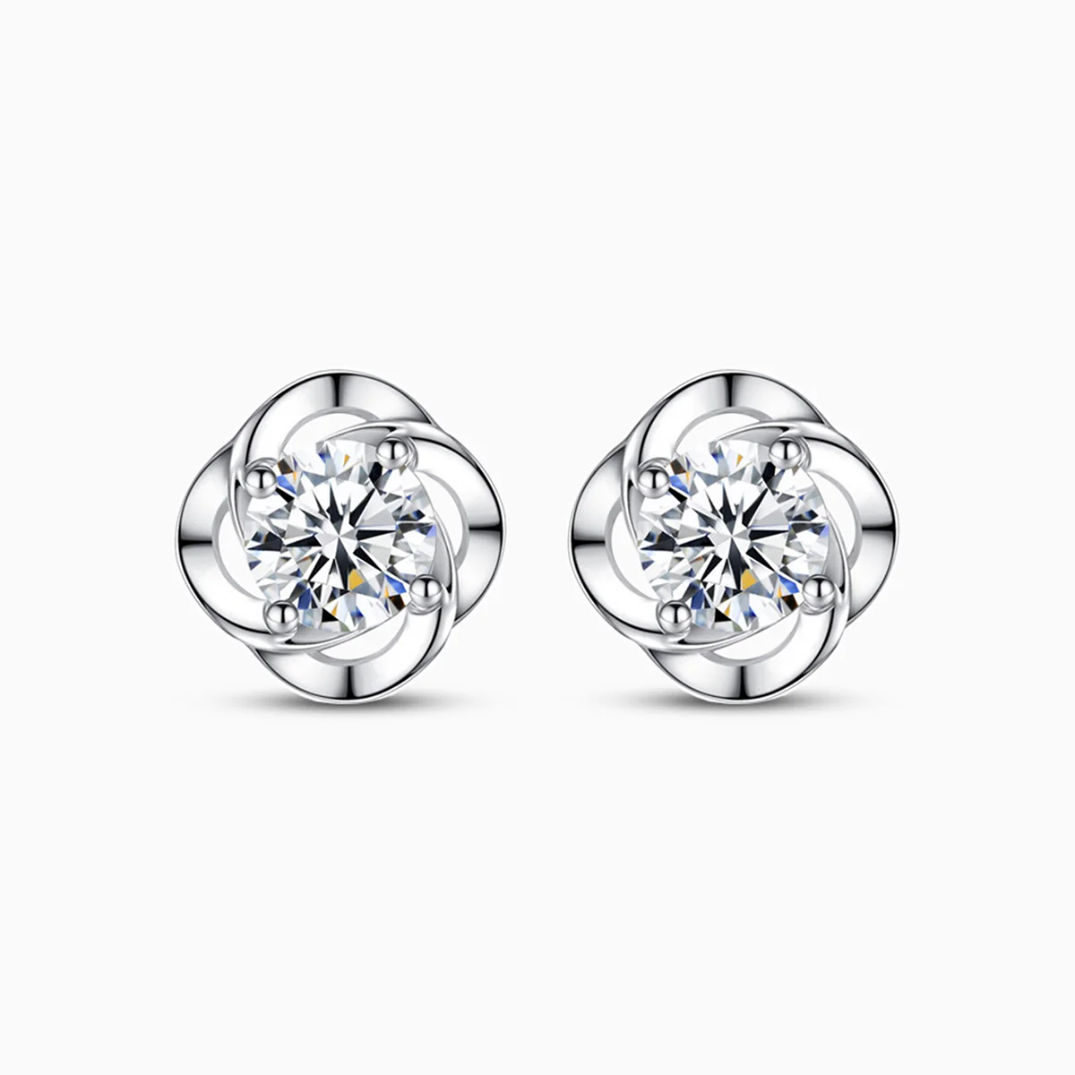 Sparkling Flower Stud Earrings