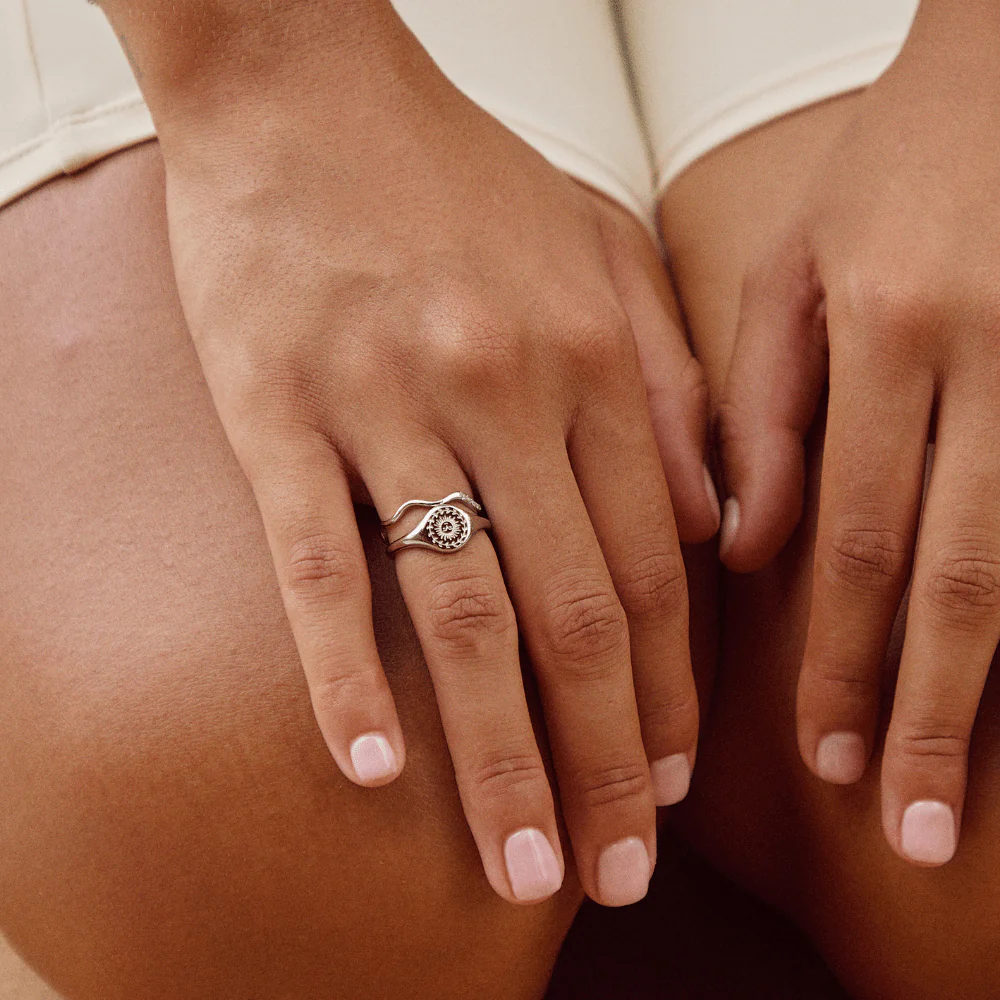 Summer Solstice Silver Ring