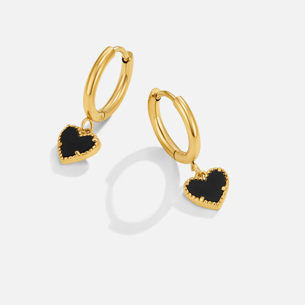 Tainted Hearts' Hoop Earrings