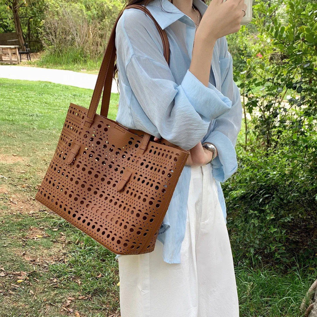 Ayla Openwork Tote Bag