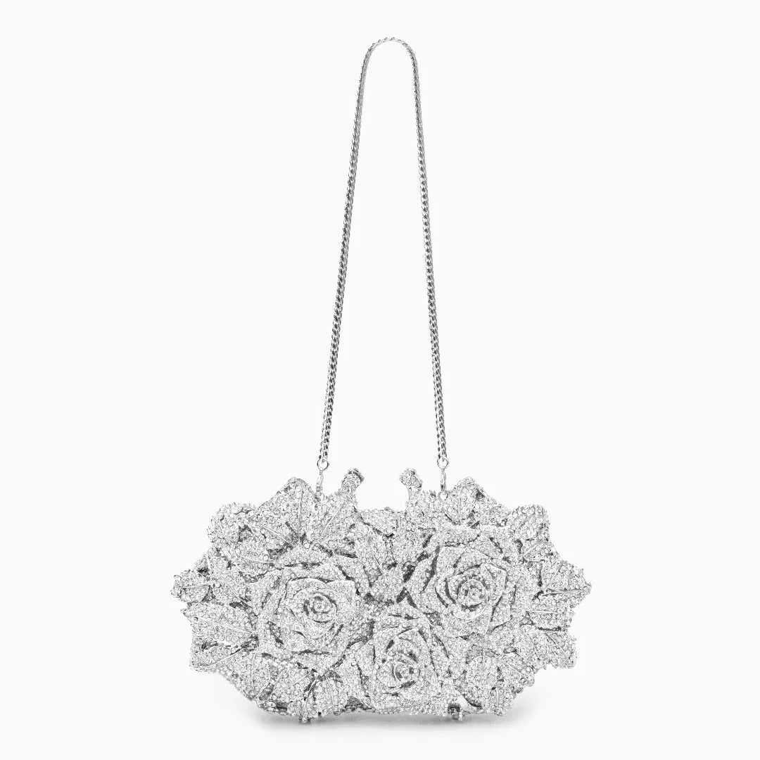 Cecilia Rose Clutch Bag - Silver