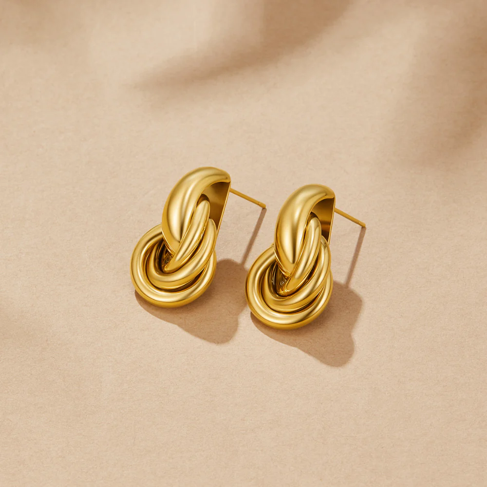 Sofia Twisted Gold Hoop Earrings