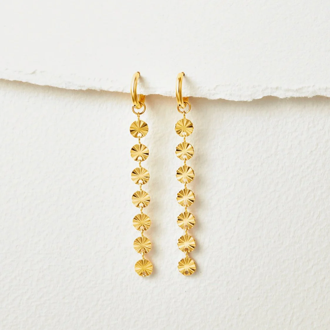 Amari 18K Gold Disc Earrings