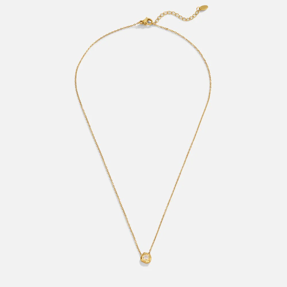 Gia Crystal & Gold Necklace