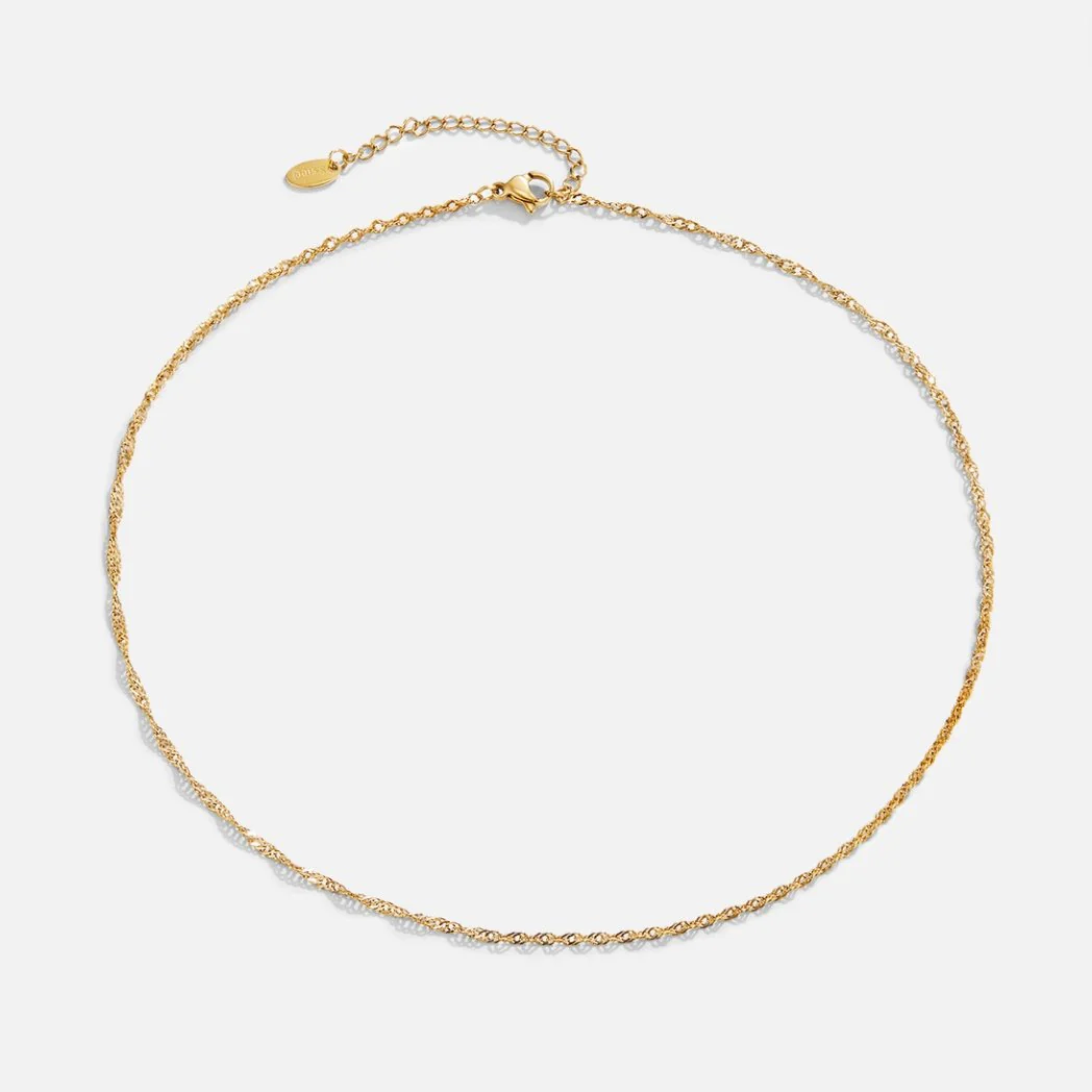 Mila Twist Gold Chain Necklace