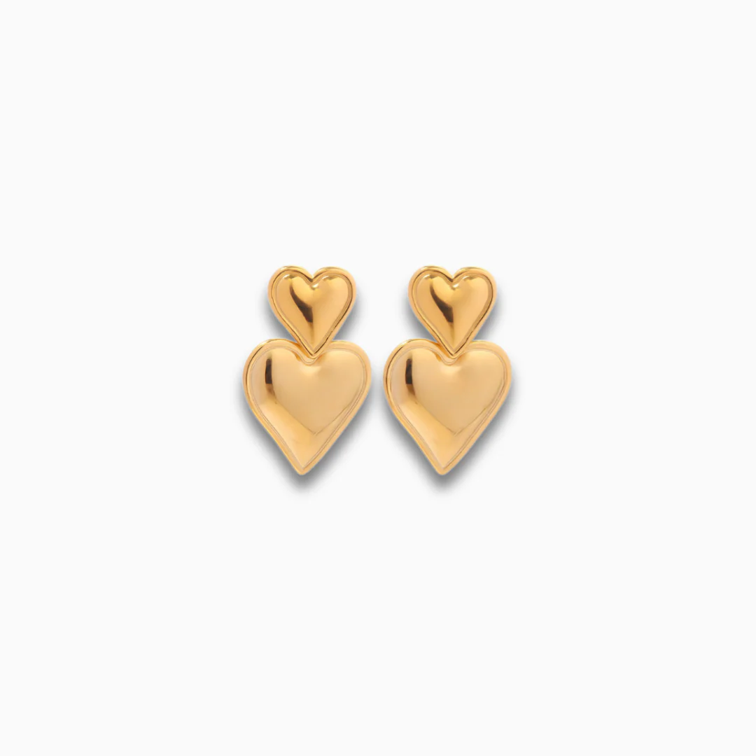 Amara Double Heart Earrings