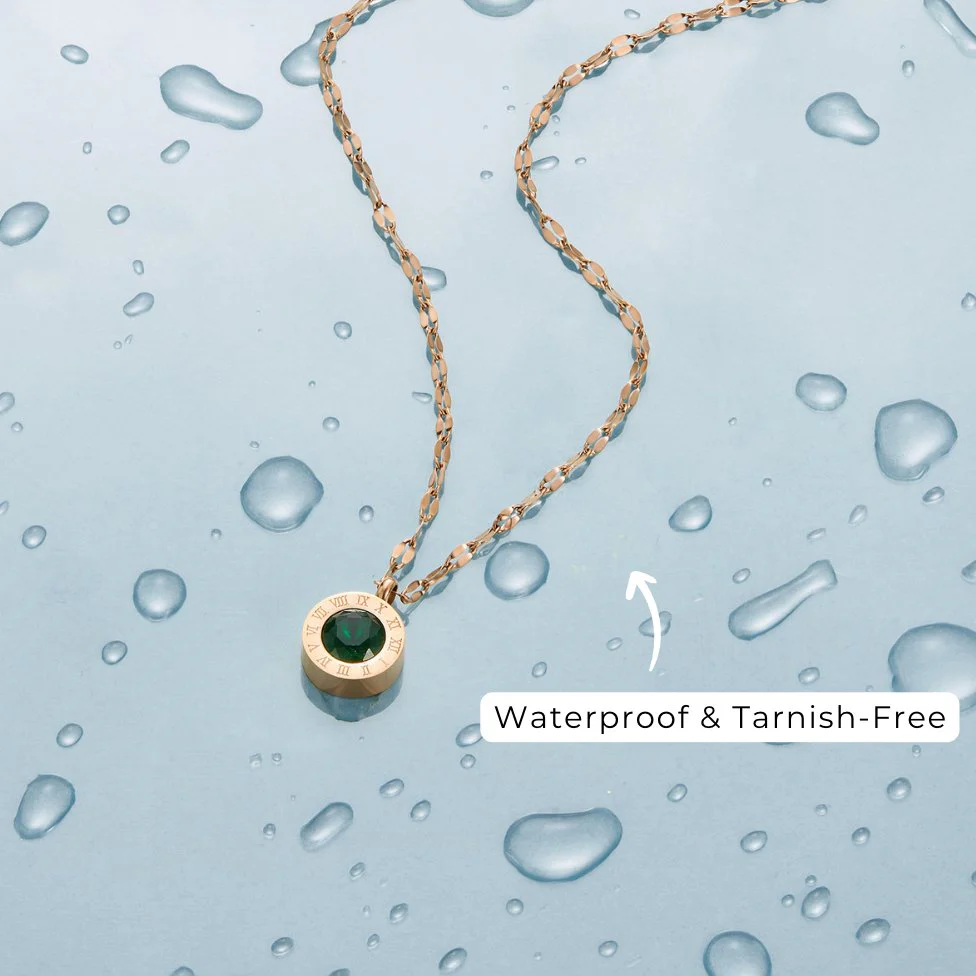 Green Crystal Athena Necklace