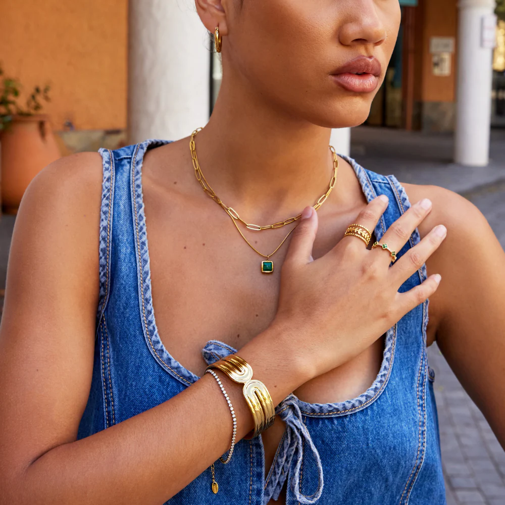 Ezra Gold Cuff Bangle