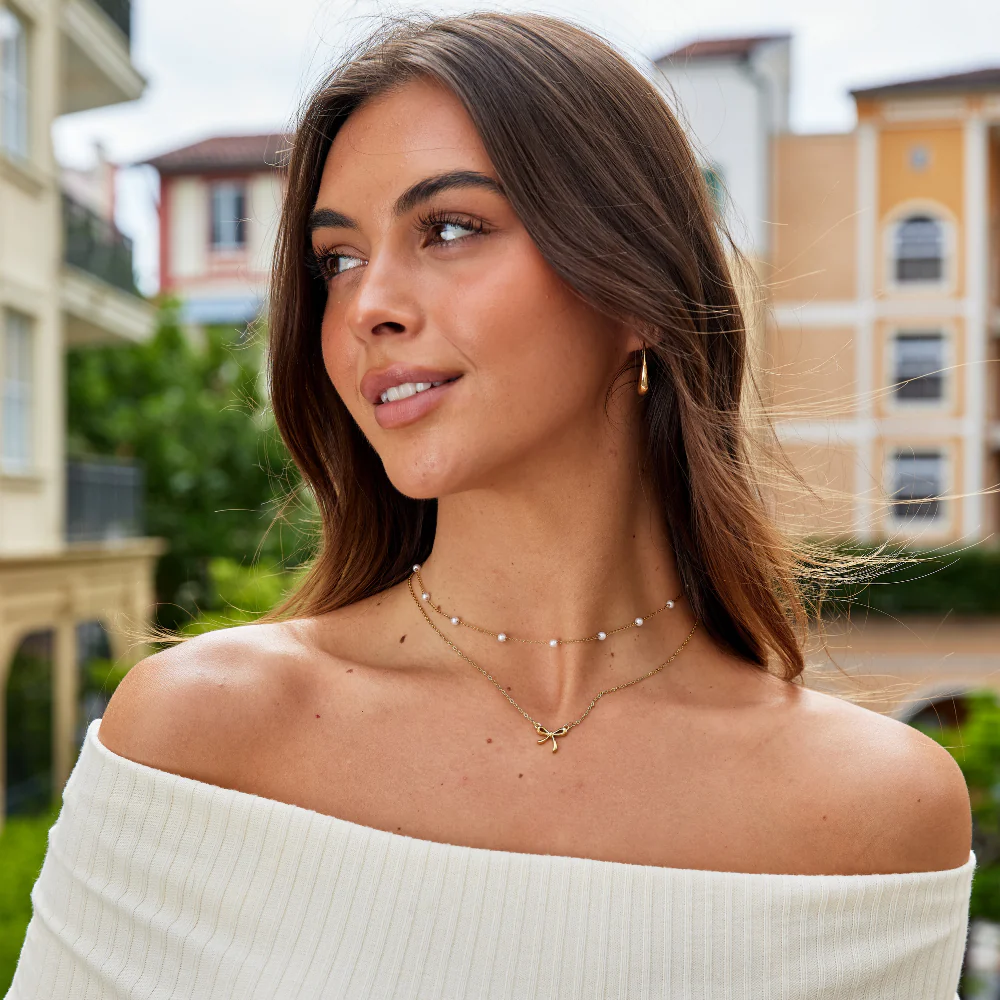 Serenity Bow Pendant Necklace
