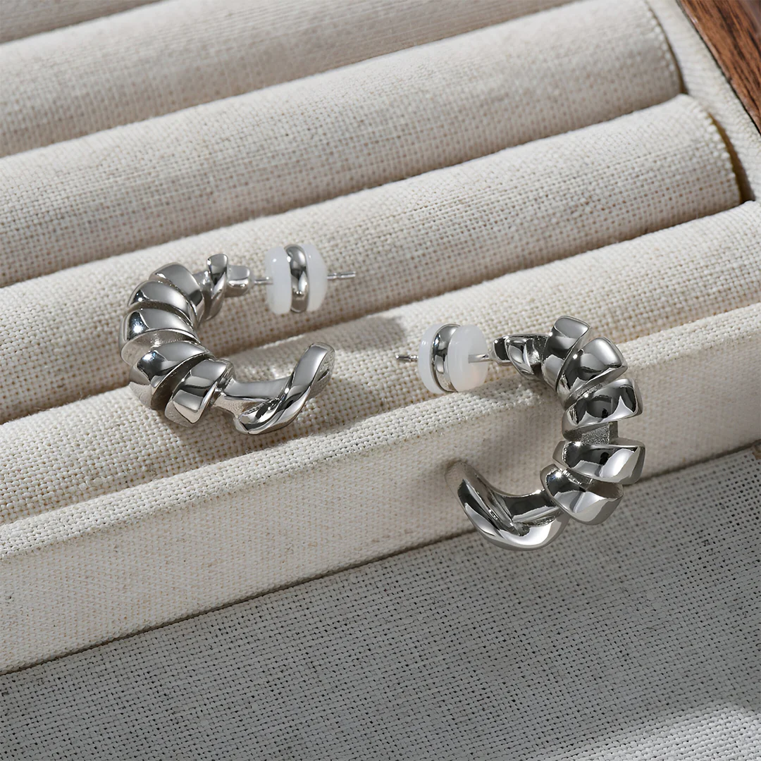 Natalie Spiral Hoop Earrings