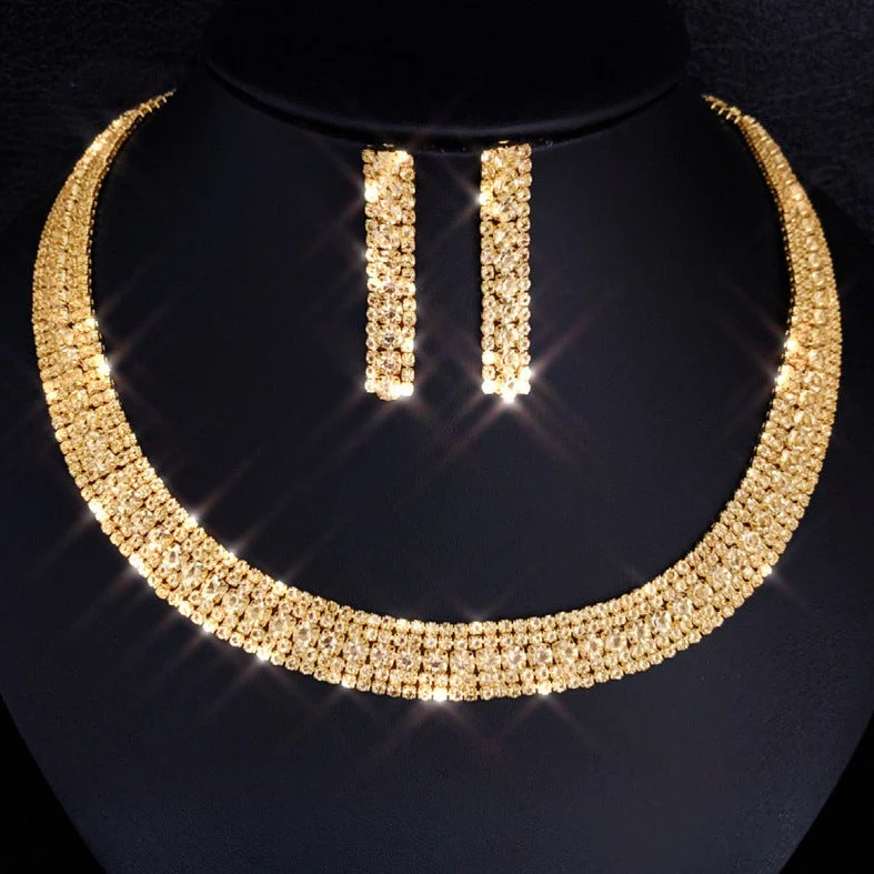 Luxury Rhinestones Jewelry Set