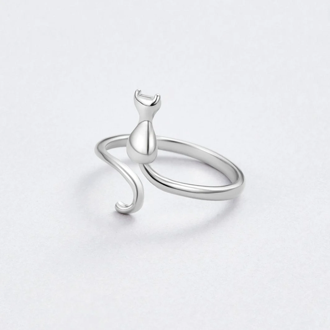 Midnight Cat Silver Ring