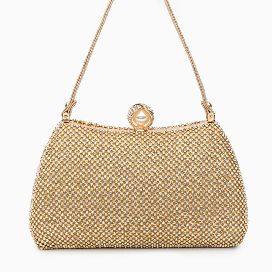 (CS) Vintage Rhinestones Glitter Handbag