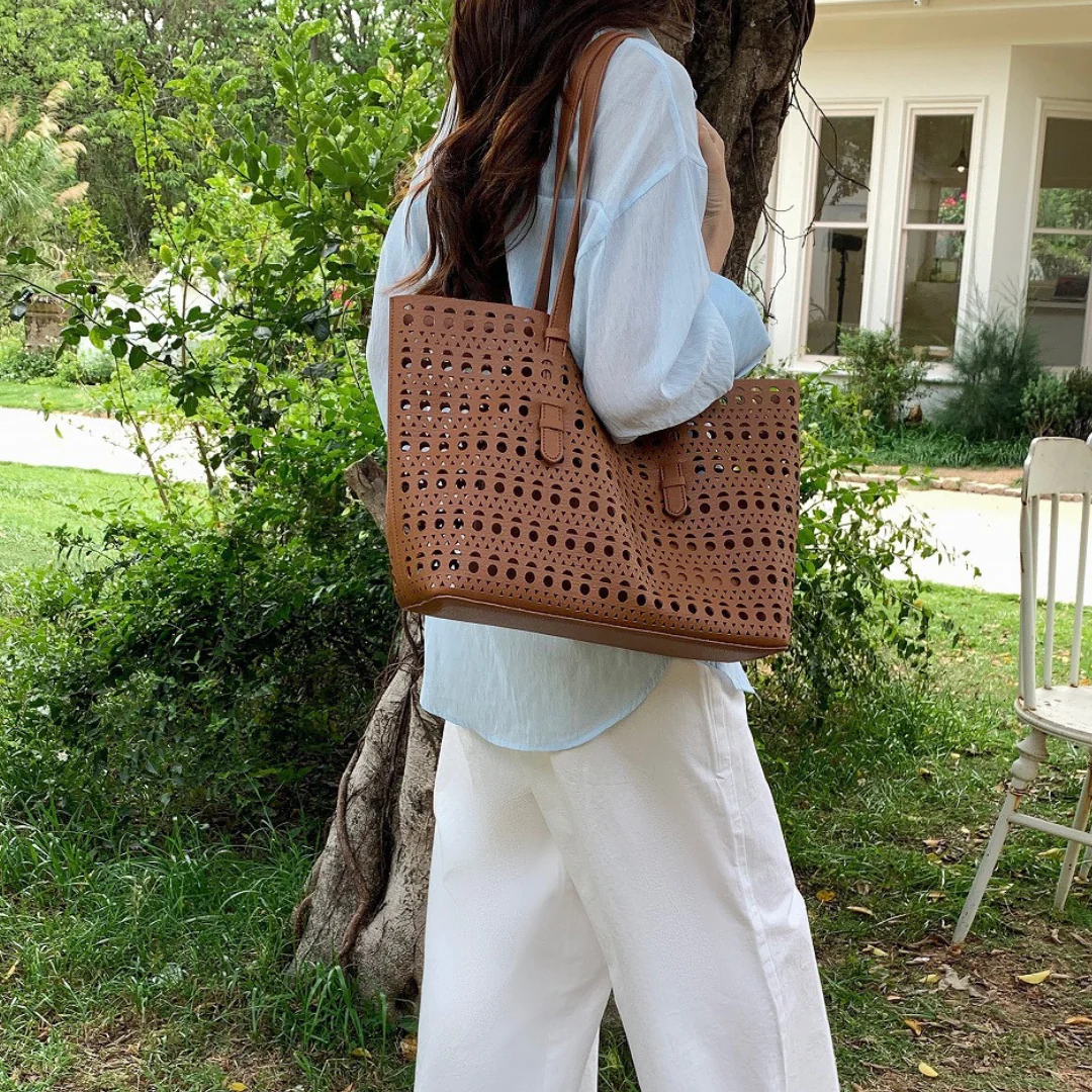Ayla Openwork Tote Bag