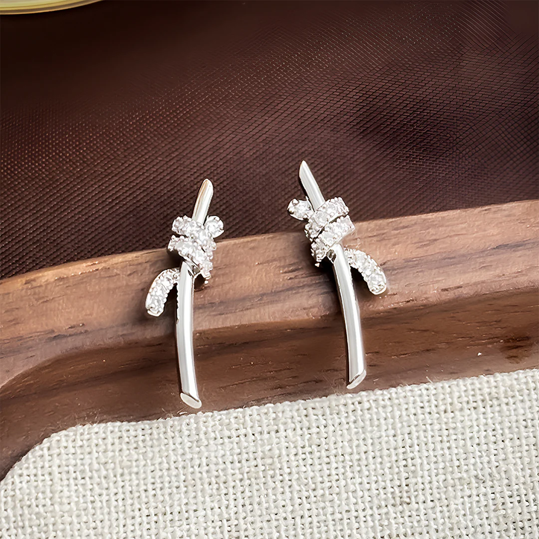 Lyra Twist Climber Earrings