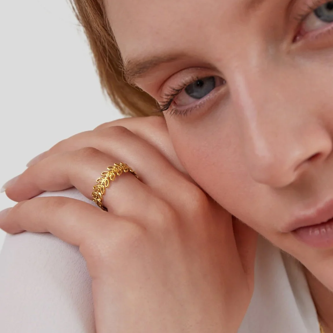 Summer Bloom Leaf Ring