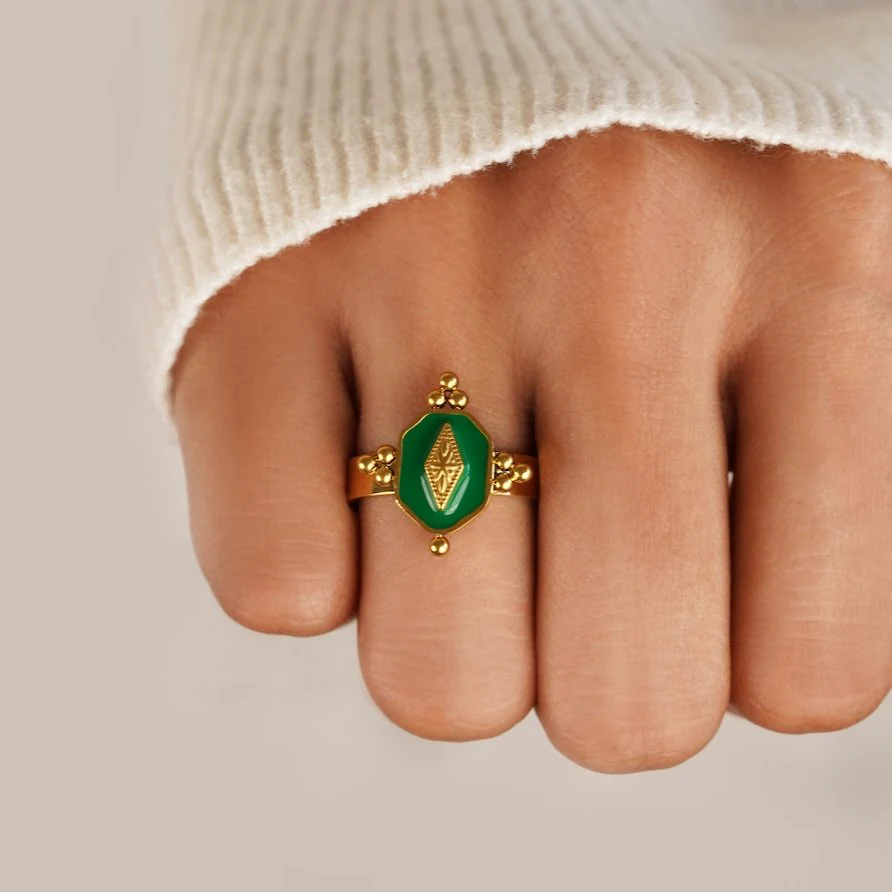 Marina Geometric Vintage Ring
