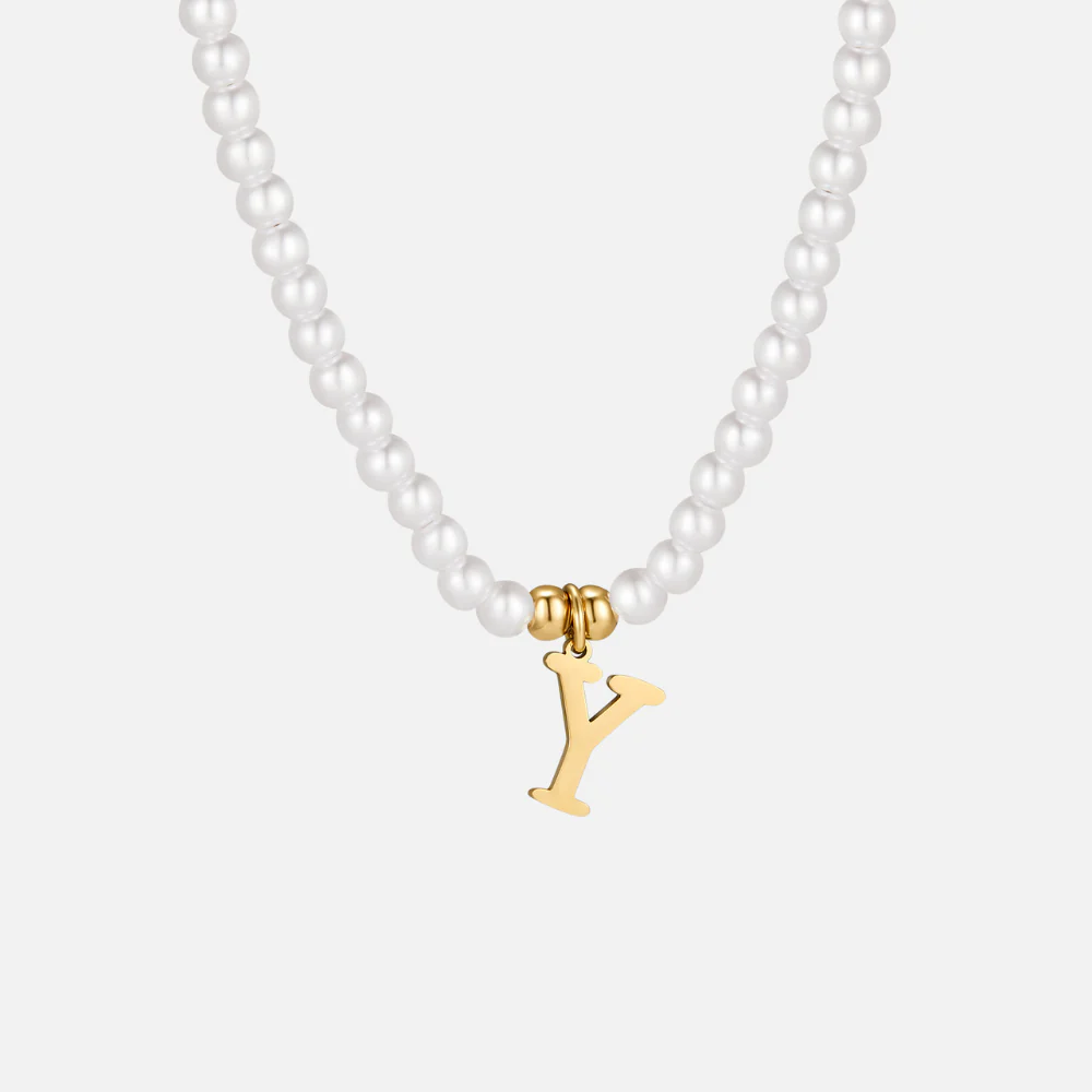 Letter Pearl Necklace