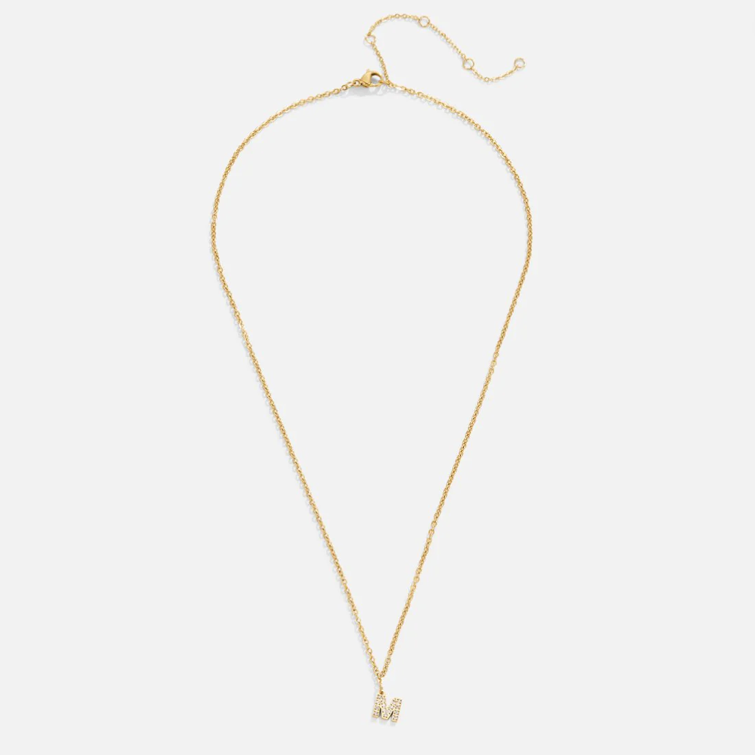 Crystal Letter Charm Necklace