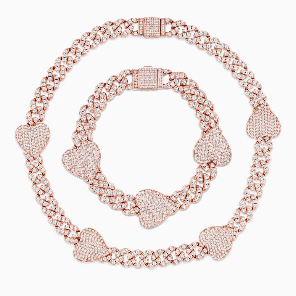 Grandeur Cuban Hearts Jewelry Set