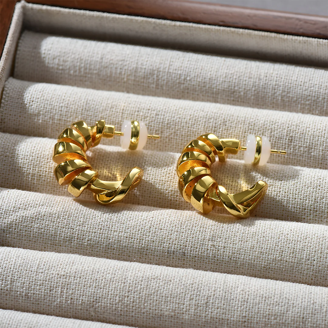 Natalie Spiral Hoop Earrings