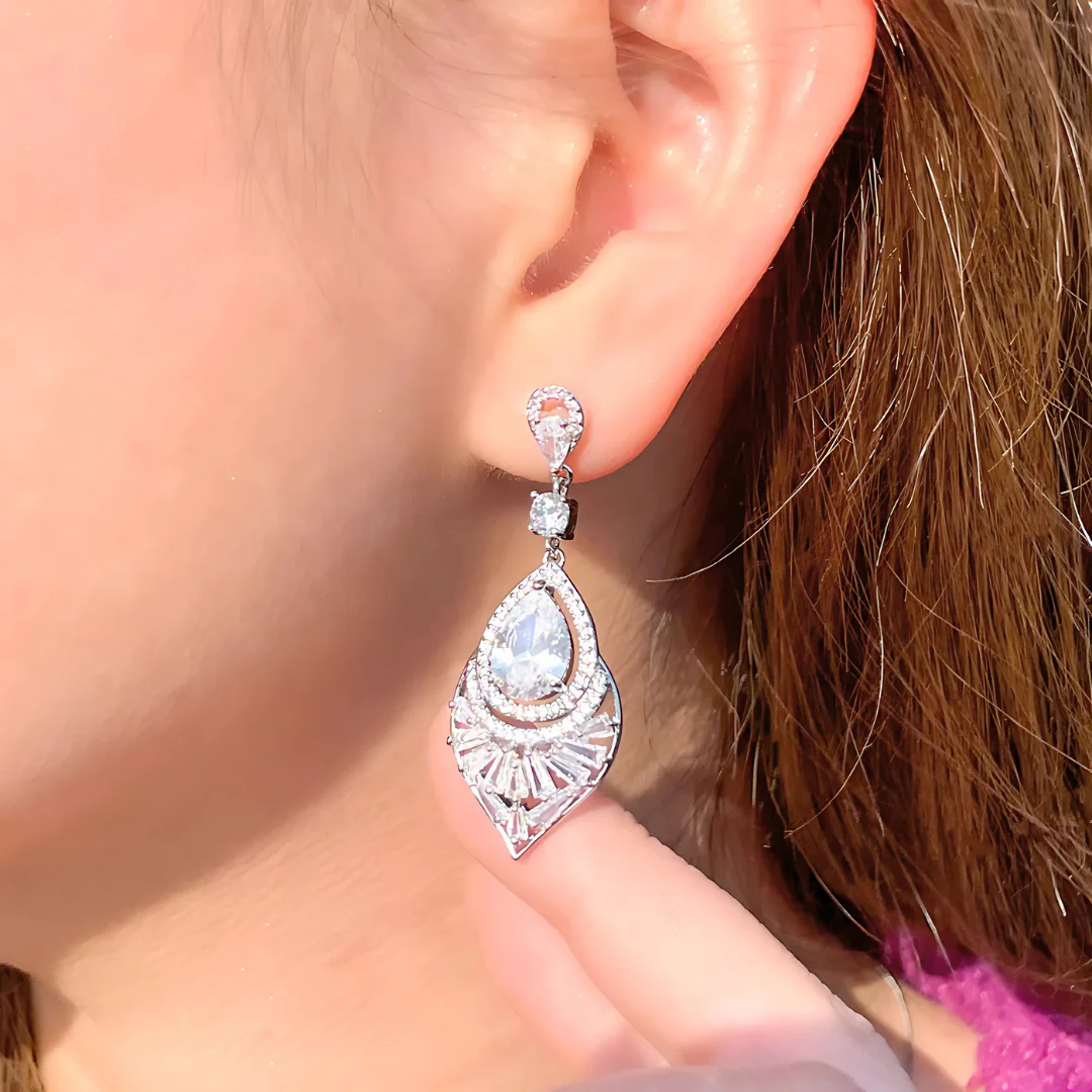 Celestia Crystal Drop Earrings