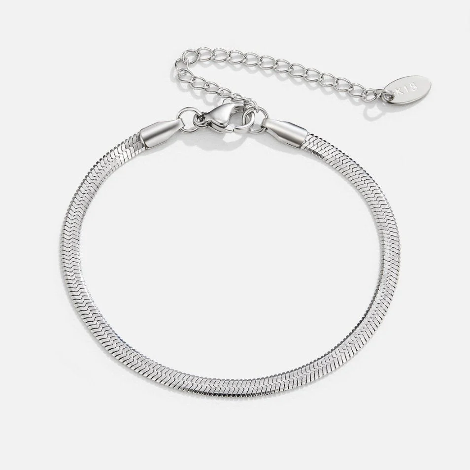 Sarya Snake Chain Silver Bracelet