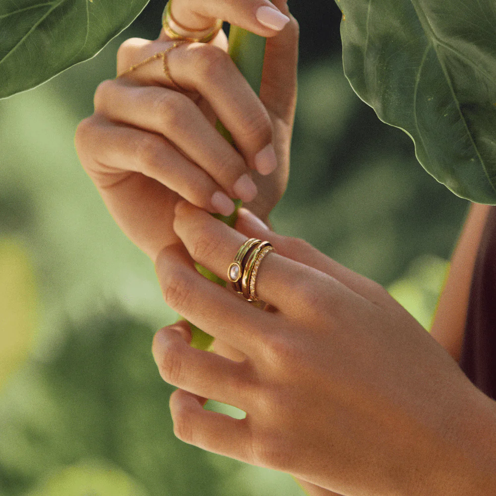 Chunky Pearl 18K Gold Ring