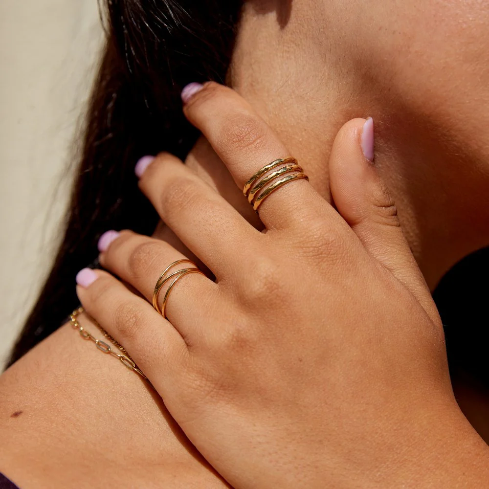 Ohio Layered Gold Ring