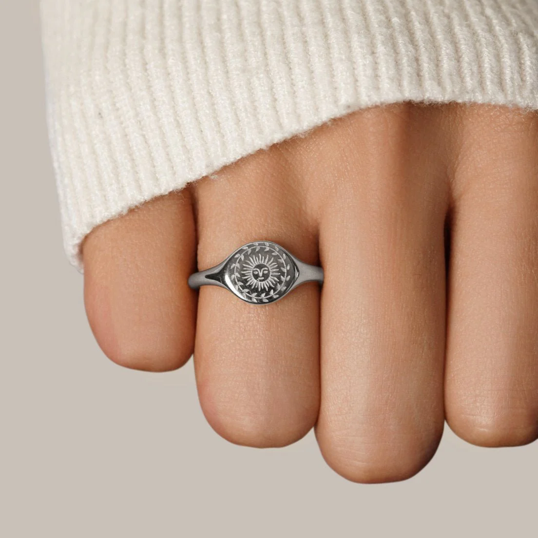 Summer Solstice Silver Ring