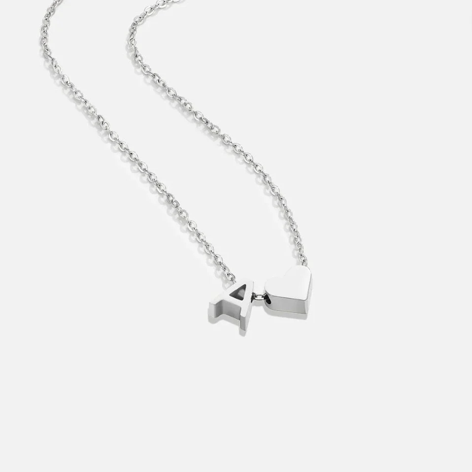 Forever Love & Letter Silver Necklace